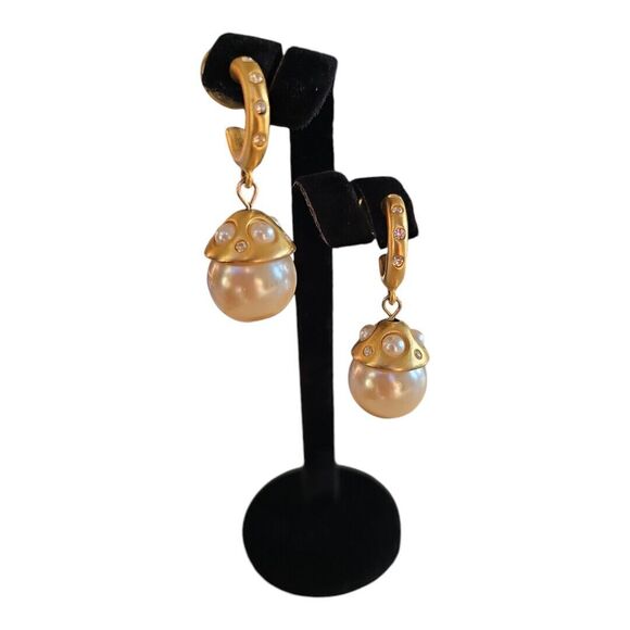 Fashion Jewelry Lot Set Of 3 GOLD tone Earrings Y2k 2000s - Picture 2 of 5